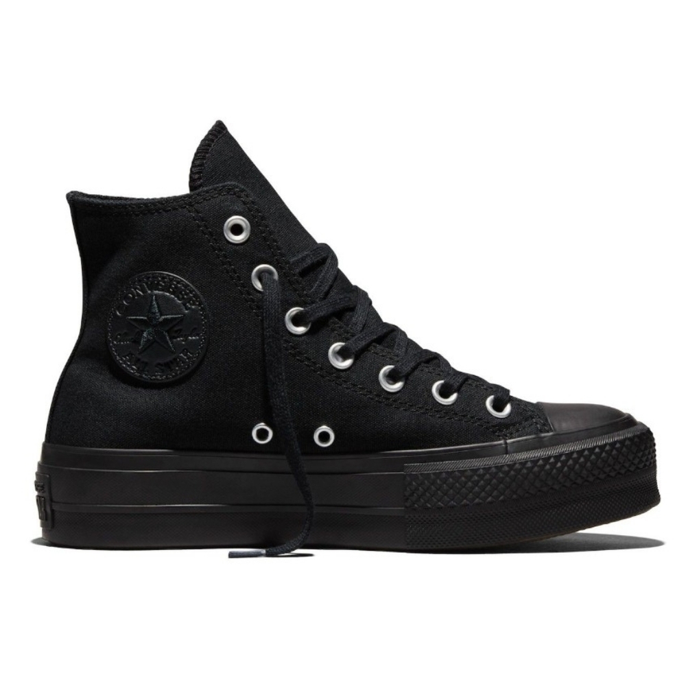 Converse Chuck Taylor All Star Graphic Black Floral Lace-Up High-Top Sneakers - Picture 3 of 9